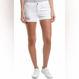 Joe’s Jeans White Denim Shorts Distressed Rolled Hem Women’s Size 26